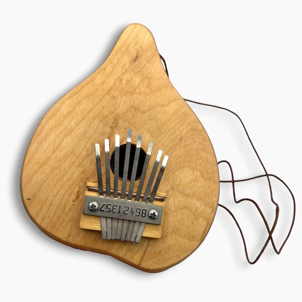 Handmade Gourd Kalimba Thumb Piano 7-Key Mbira Folk Instrument Natural Wood
